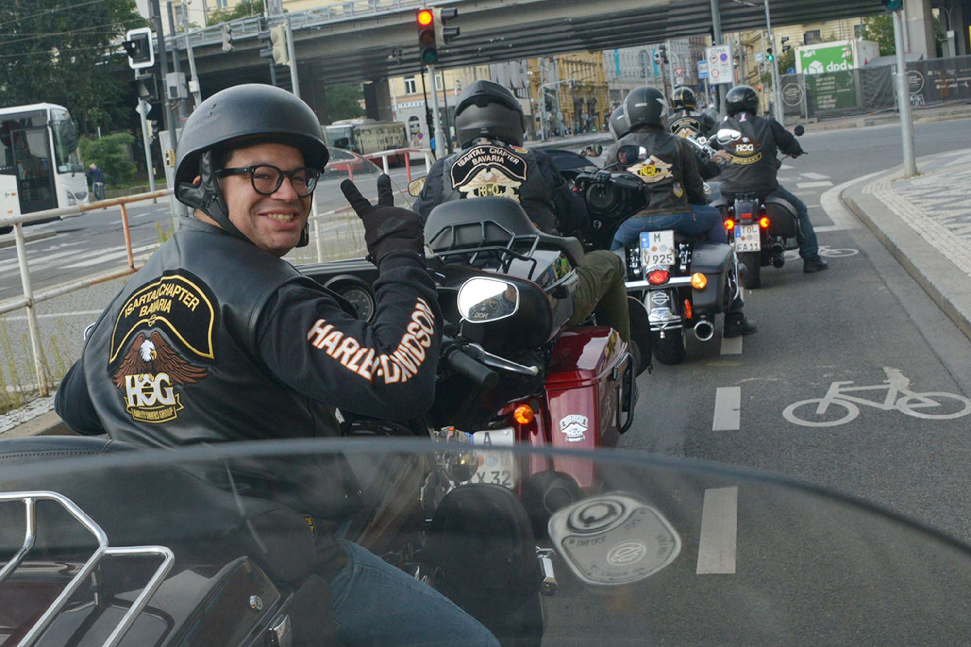 A picture of men on motorcycles.