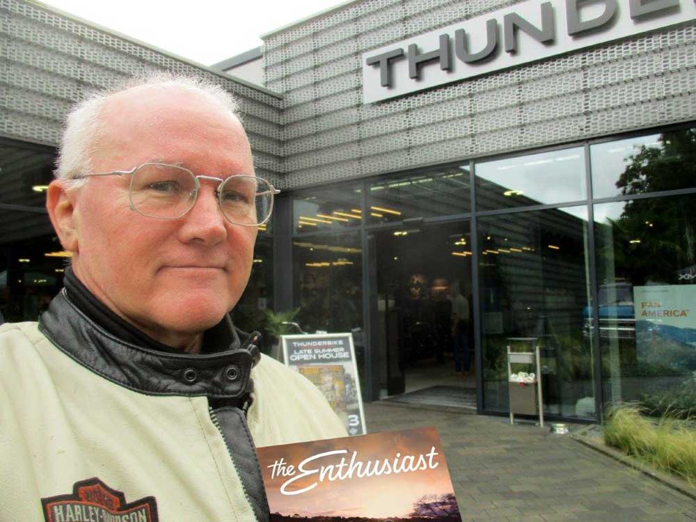 Volker Steckmeier holding The Enthusiast