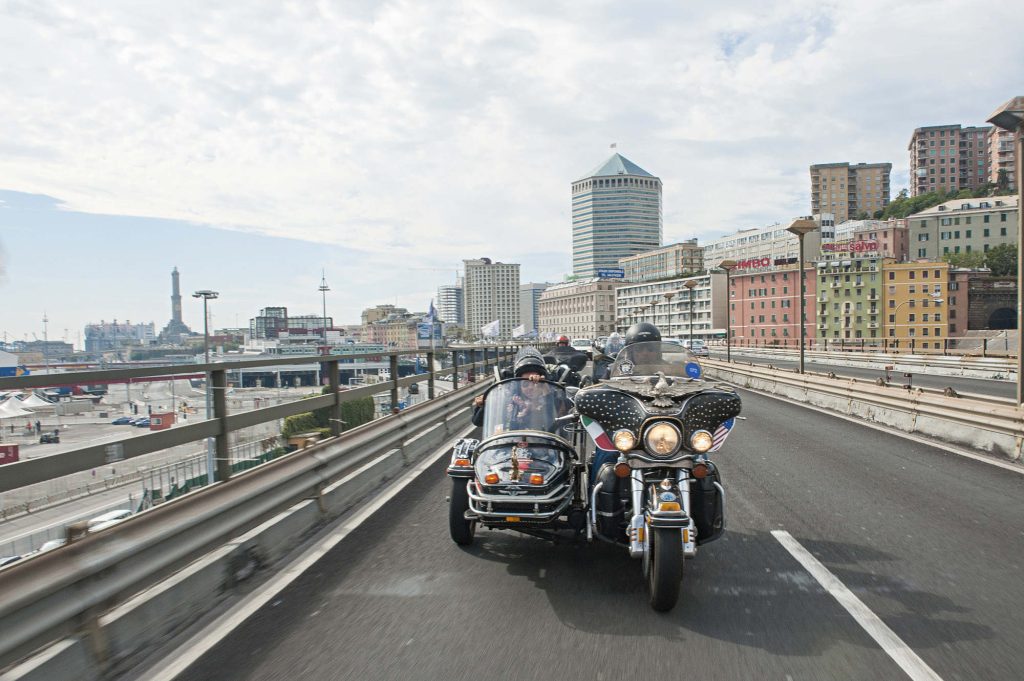 H.O.G. members out for a ride in Italy.