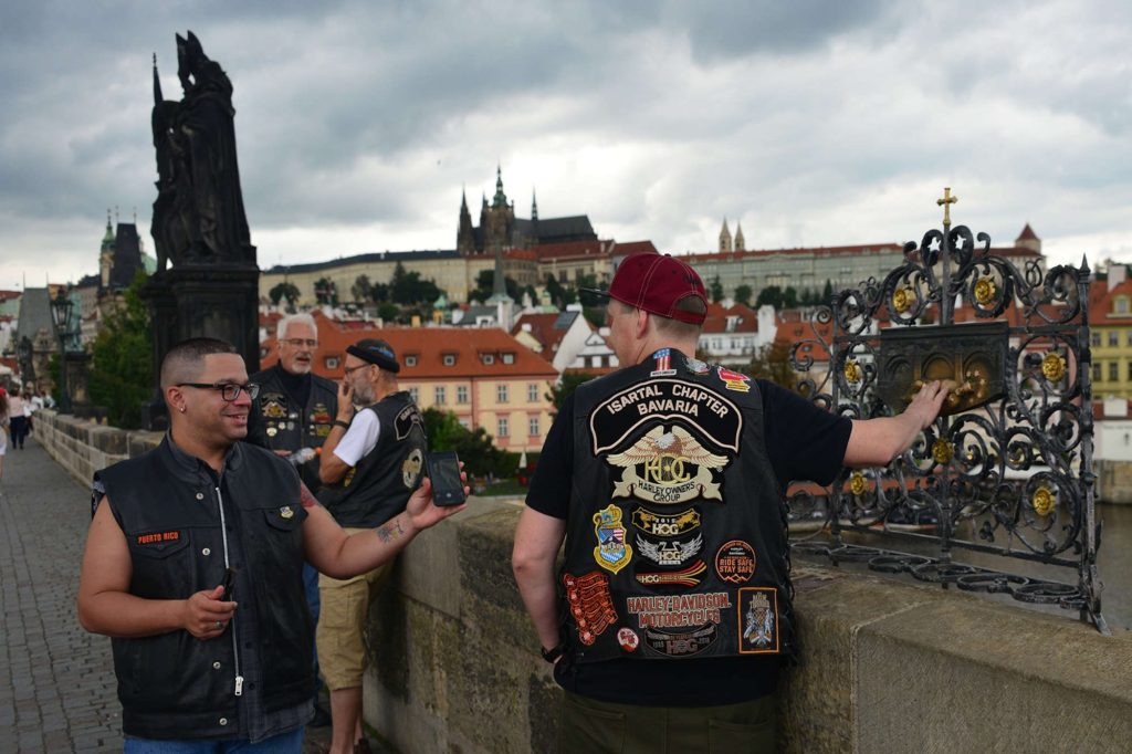 H.O.G. members in Prague.