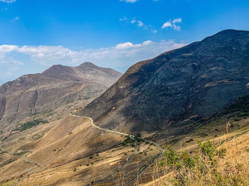 Mountainous roads in Peru