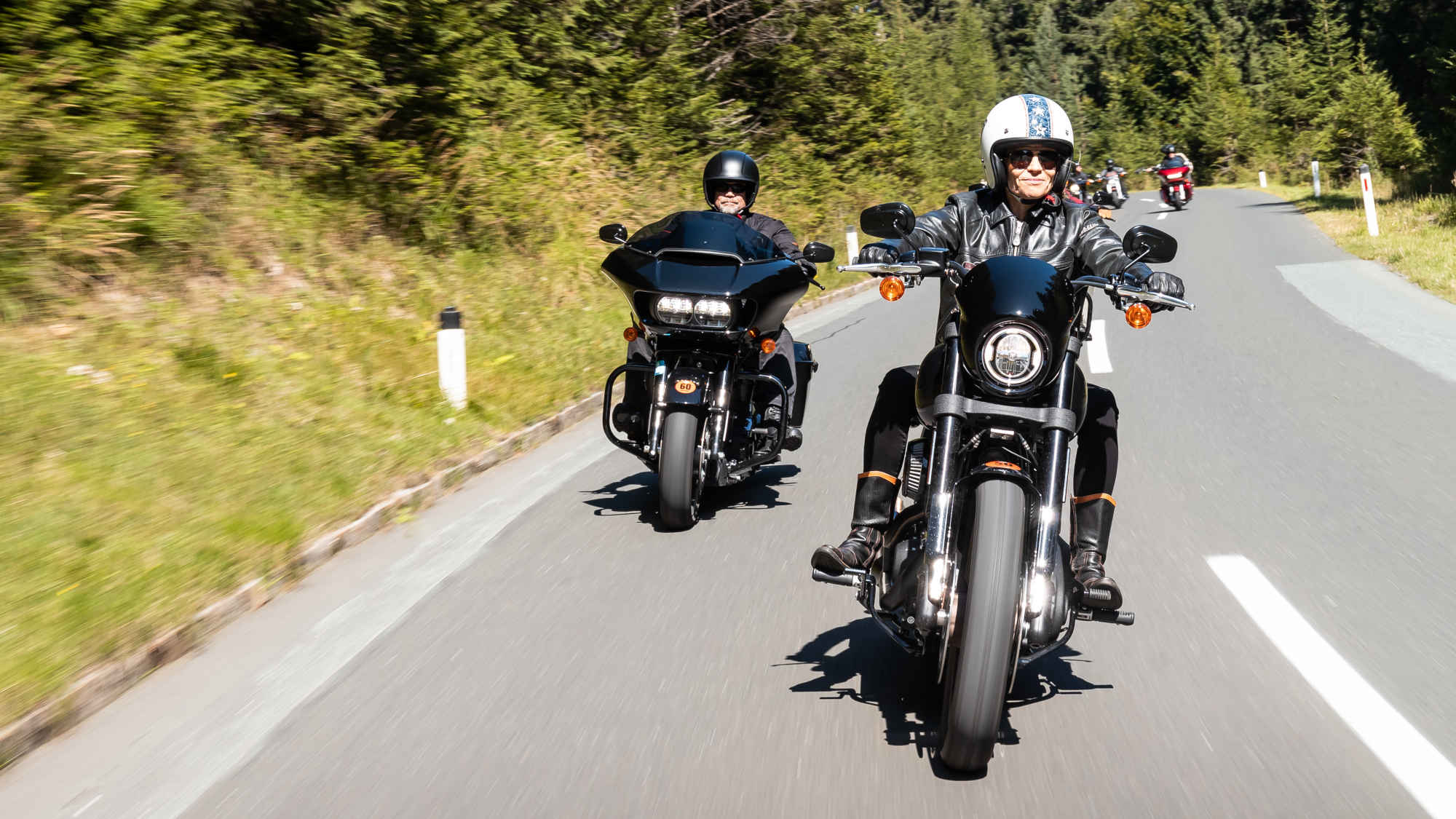 Karan and Bill Davidson on a ride out