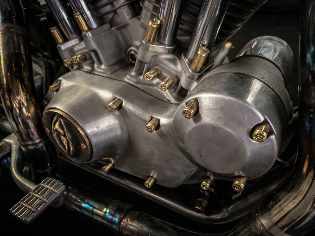 Detail of the Flying Mary motorcycle