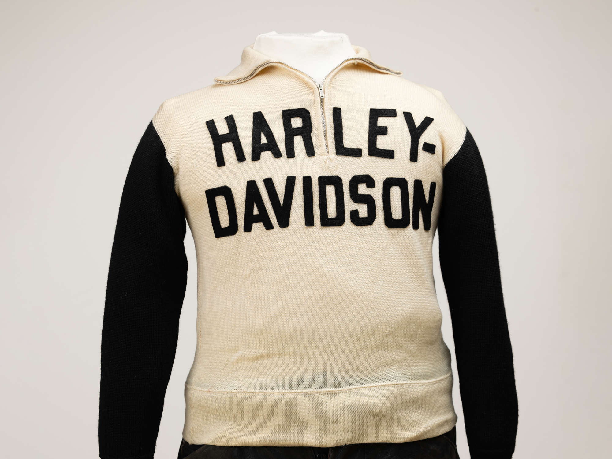 Black and white race sweater