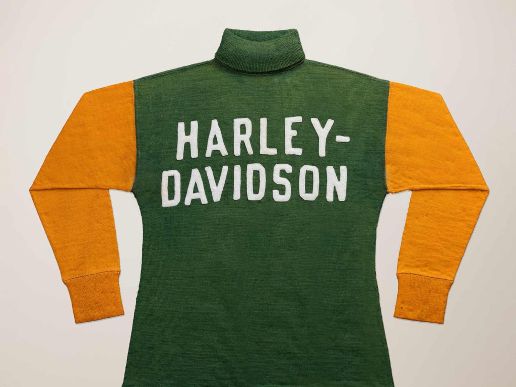 Green and orange racing jersey