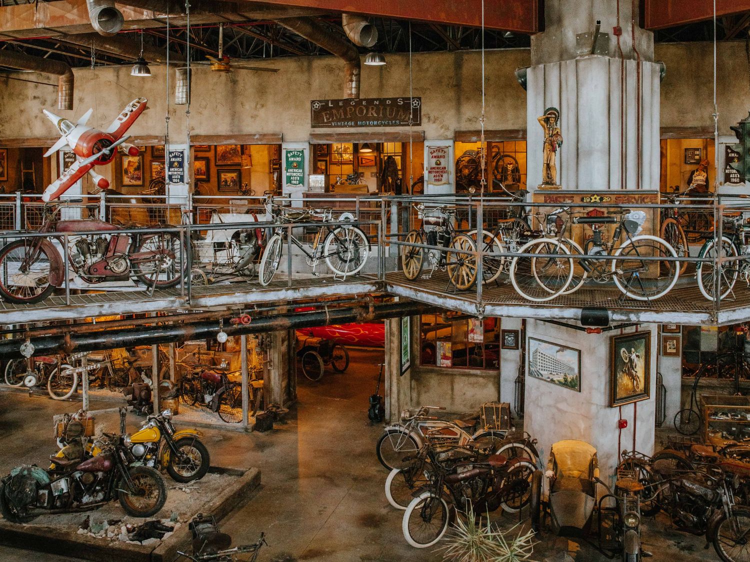 An overview of the Legends Motorcycle Museum in Springville, Utah
