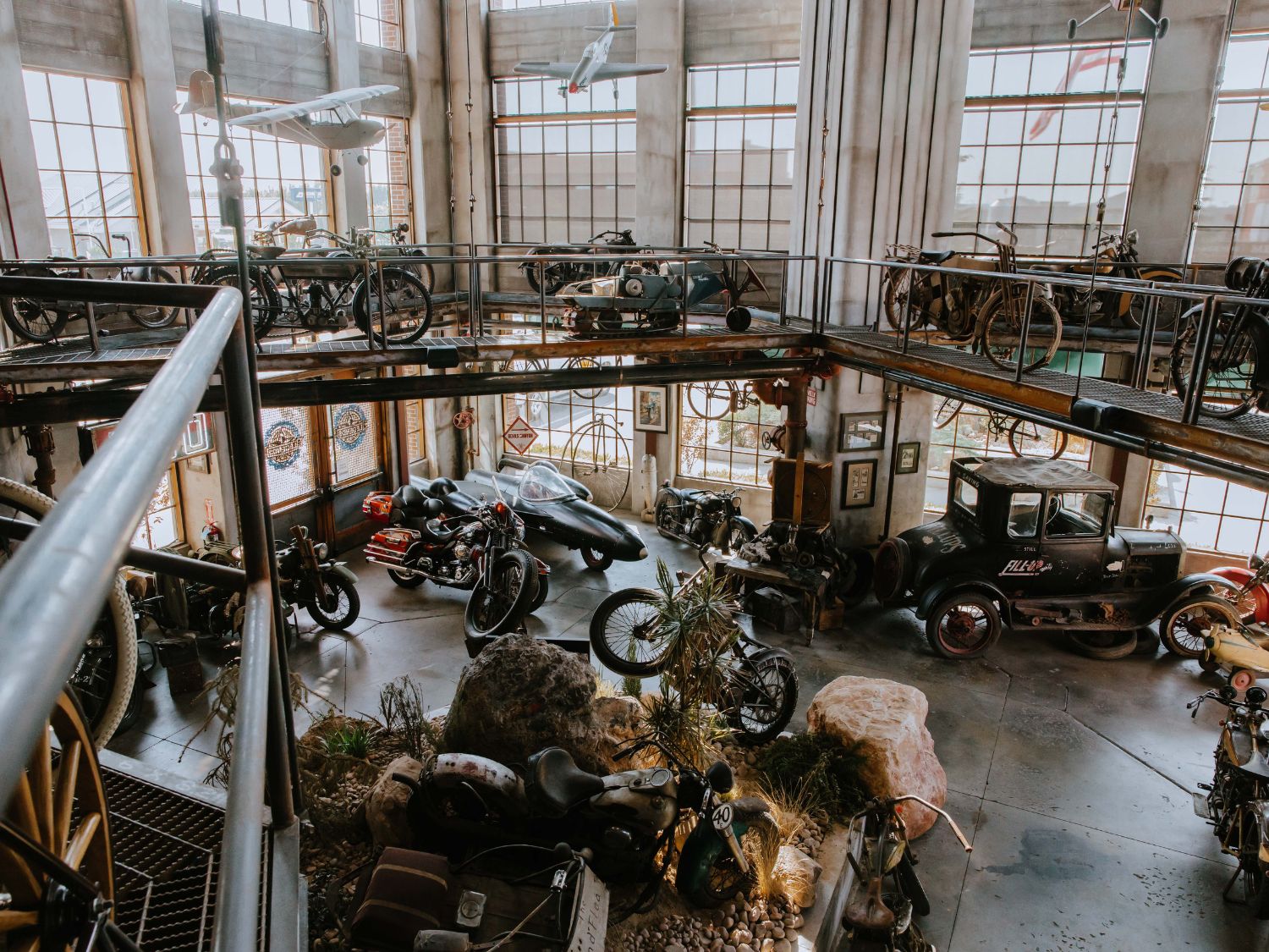 An overview of the Legends Motorcycle Museum in Springville, Utah